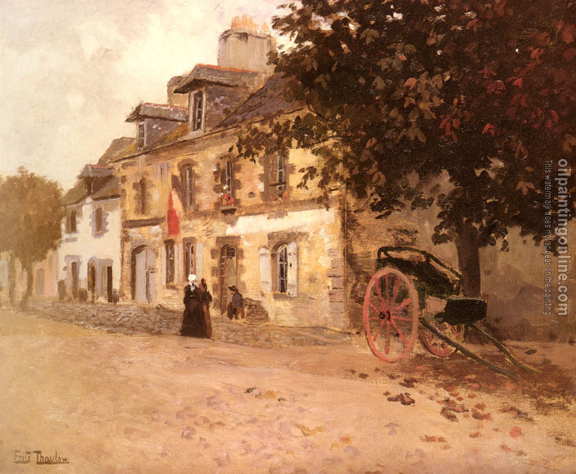Thaulow, Frits - A Village Street In France